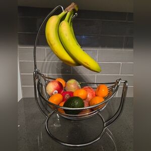 Rocking Fruit Basket Hammock with Banana Hook. (2 piece set)